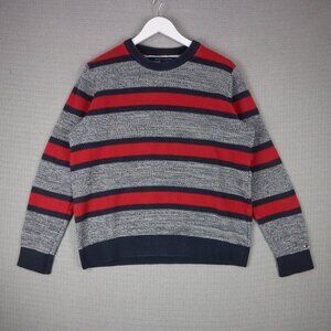 Tommy Hilfiger Knit Striped Sweater Mens Large Vintage